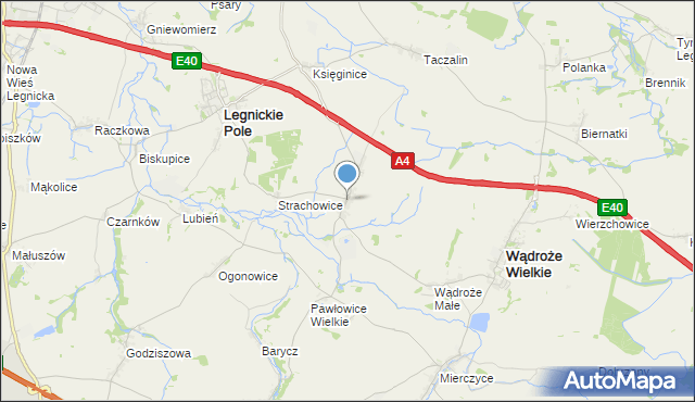 mapa Mikołajowice, Mikołajowice gmina Legnickie Pole na mapie Targeo